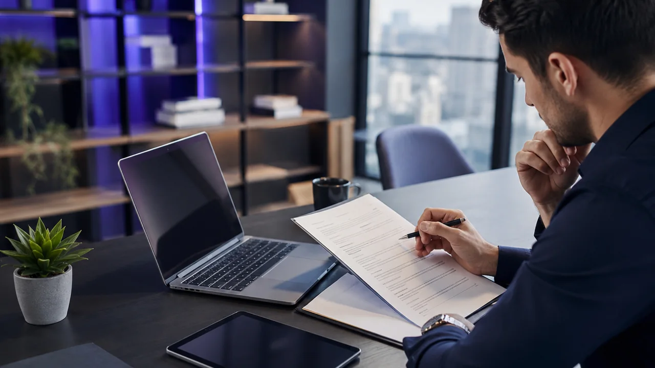 A professional reviewing website terms and responsibilities